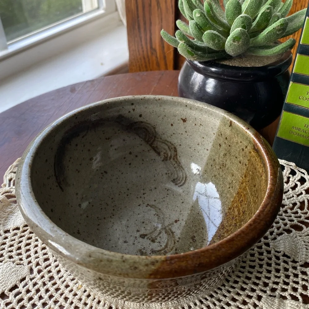 Studio Pottery Stoneware Bowl EUC